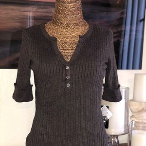 INC half sleeve rubbed top